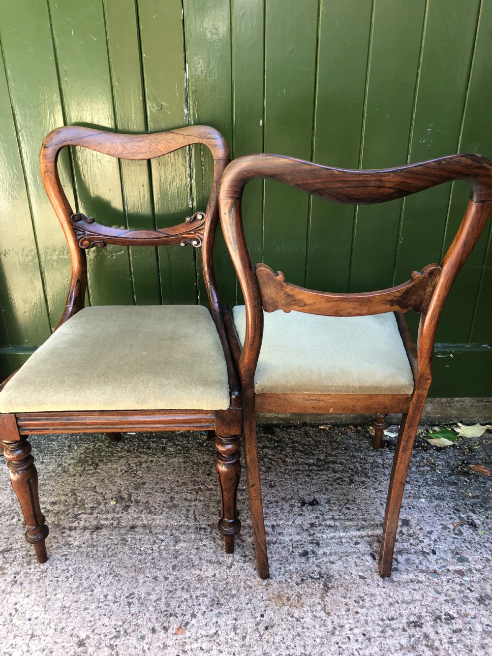 Set of 6 early C19th William IV period carved rosewood dining chairs. View XIV