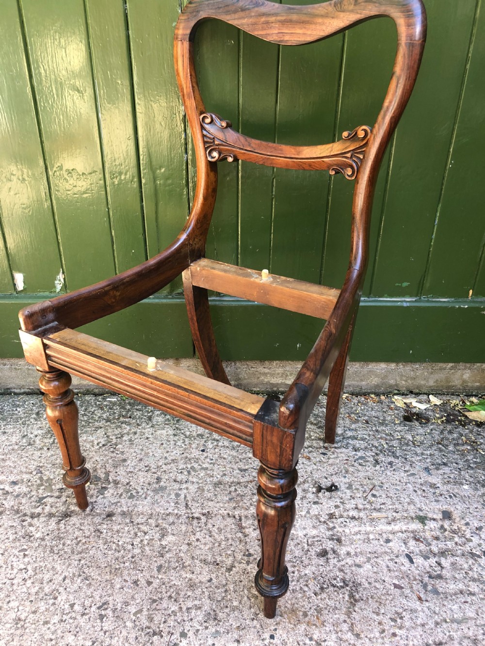 Set of 6 early C19th William IV period carved rosewood dining chairs. View XV
