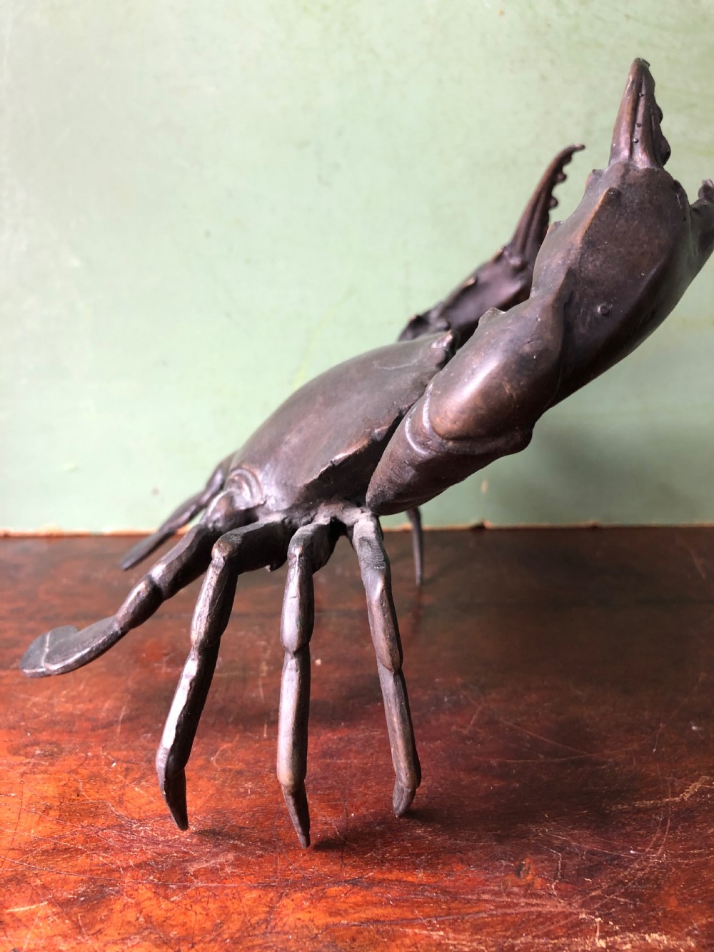 Late C19th  Japanese Meiji period bronze study of a crab . View V