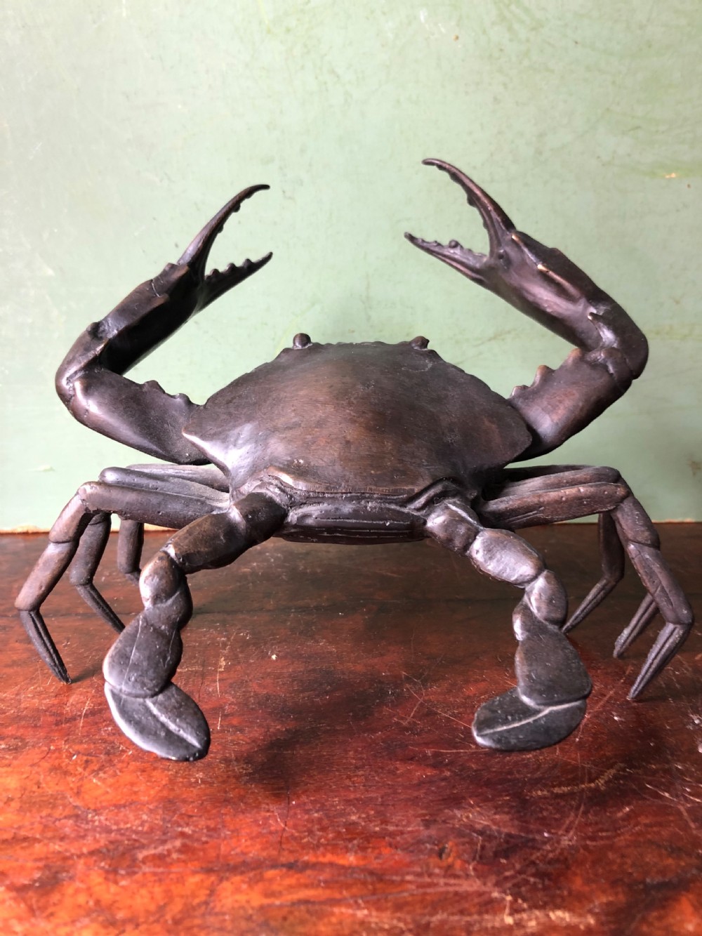 Late C19th  Japanese Meiji period bronze study of a crab . View VI