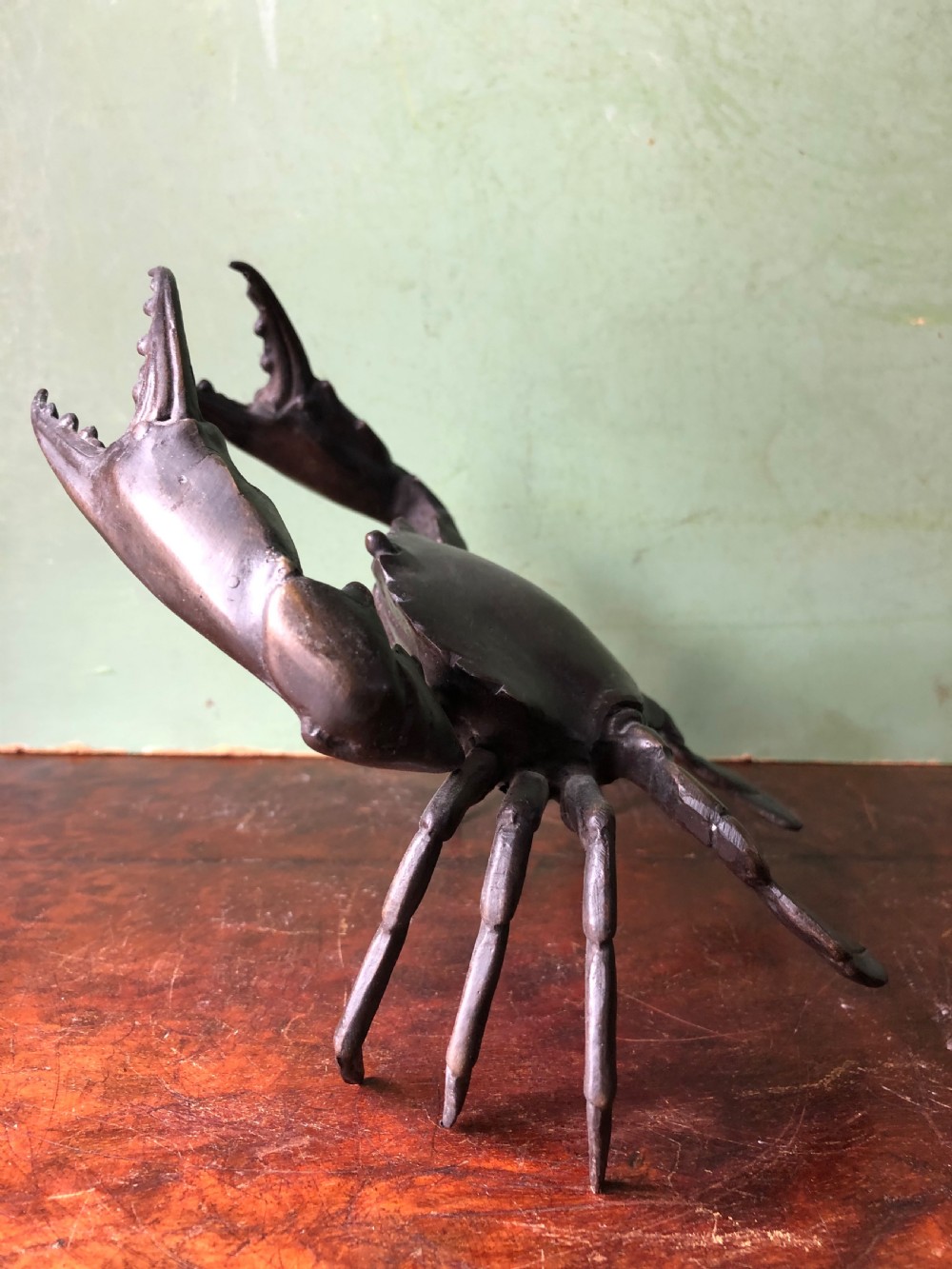 Late C19th  Japanese Meiji period bronze study of a crab . View VII