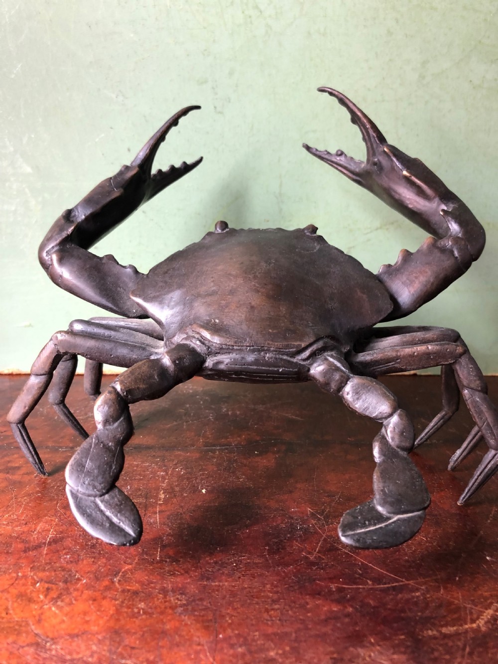 Late C19th  Japanese Meiji period bronze study of a crab . View XIII
