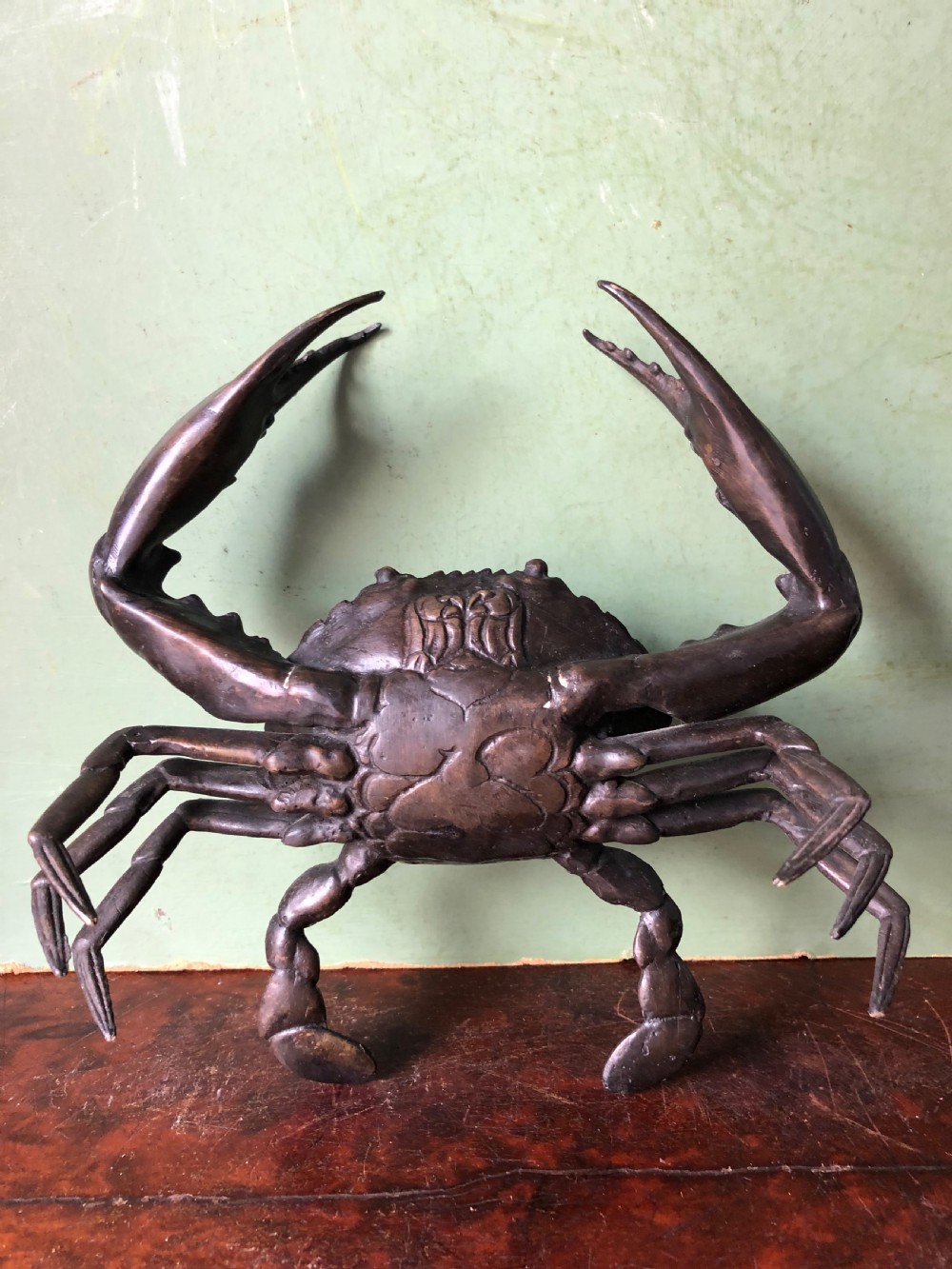 Late C19th  Japanese Meiji period bronze study of a crab . View XVI