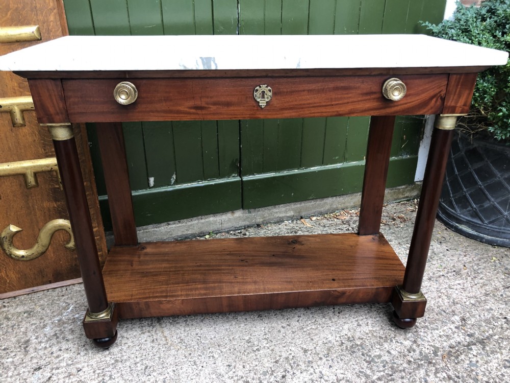 Early C19th French mahogany Empire design console table . View XVI