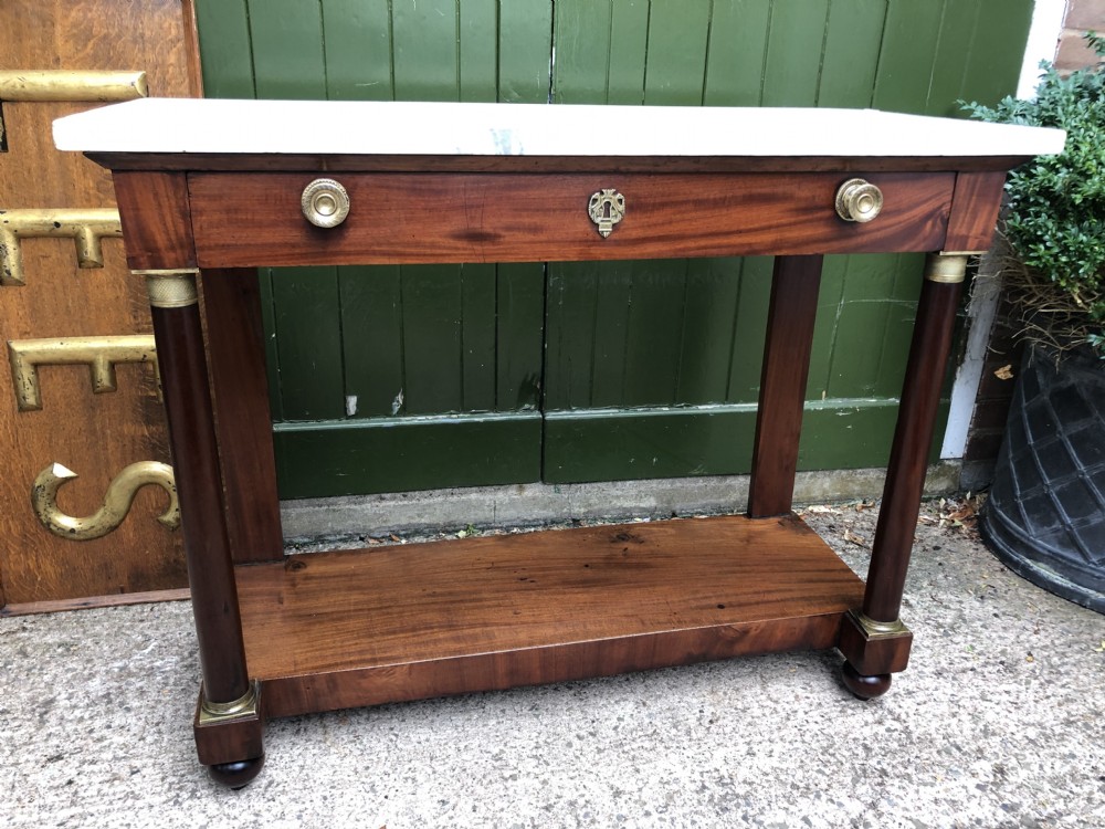 Early C19th French mahogany Empire design console table . View XXI