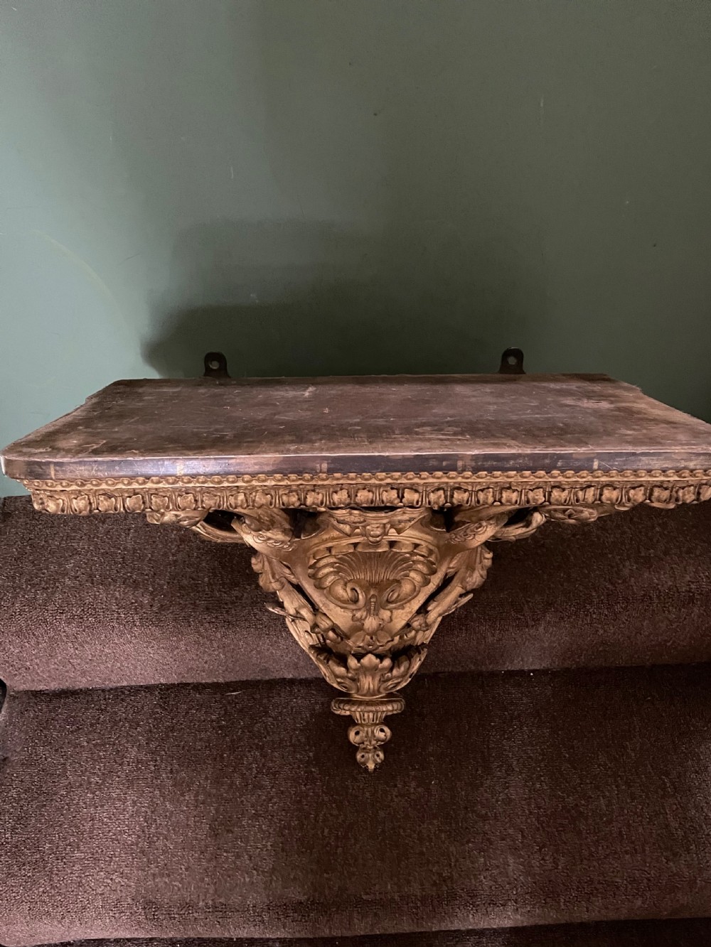 A large scale late C19th French rococo-style gilt-wood and gilded gesso wall bracket in the Louis XVI taste . View XII