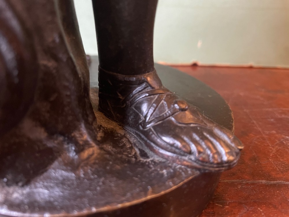 Mid C19th Italian ‘Grand Tour’ souvenir bronze study of “The Apollo Belvedere”, after the antique  View IX