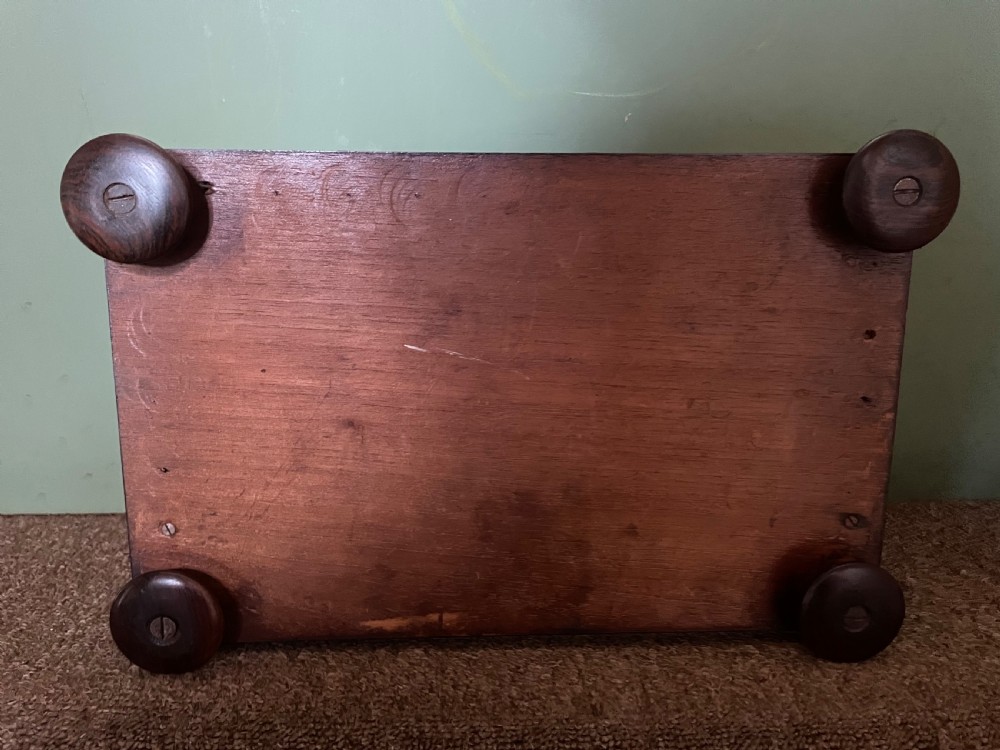 Early C19th George IV period rosewood desk-top book-rack or carrier. View X