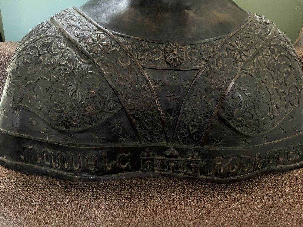 Life-size C19th Renaissance style bronze portrait bust of a noble woman. View XXIV
