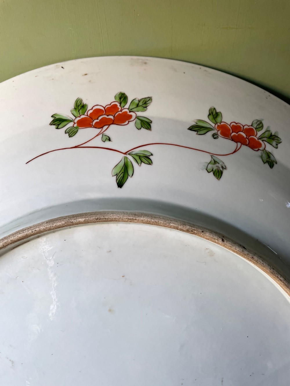 C19th dished porcelain charger in the early C18th Japanese Imari style by Samson. View XI