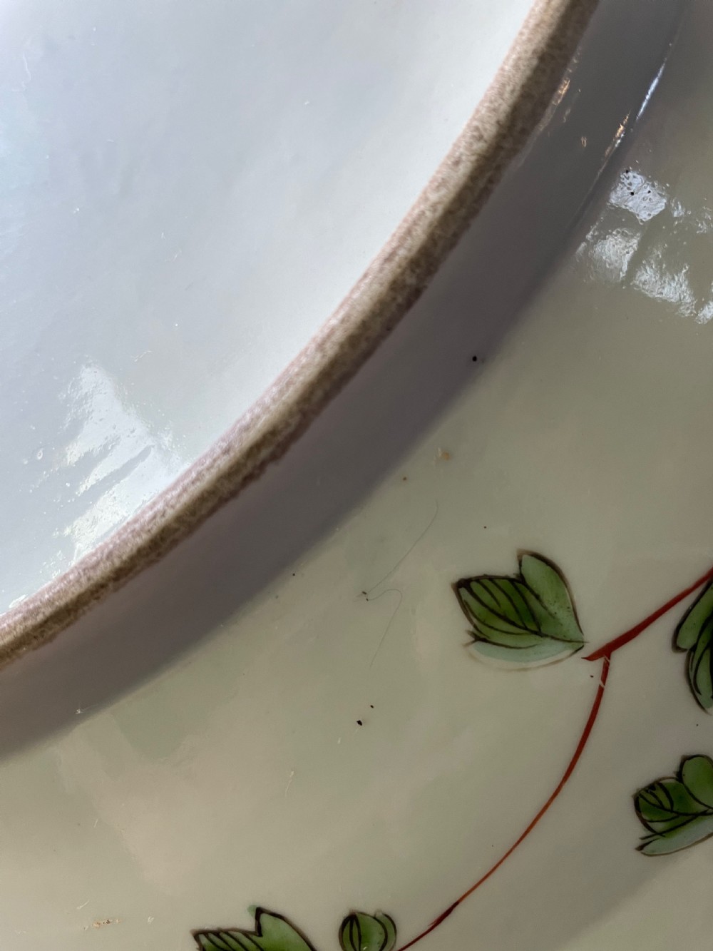 C19th dished porcelain charger in the early C18th Japanese Imari style by Samson. View XII