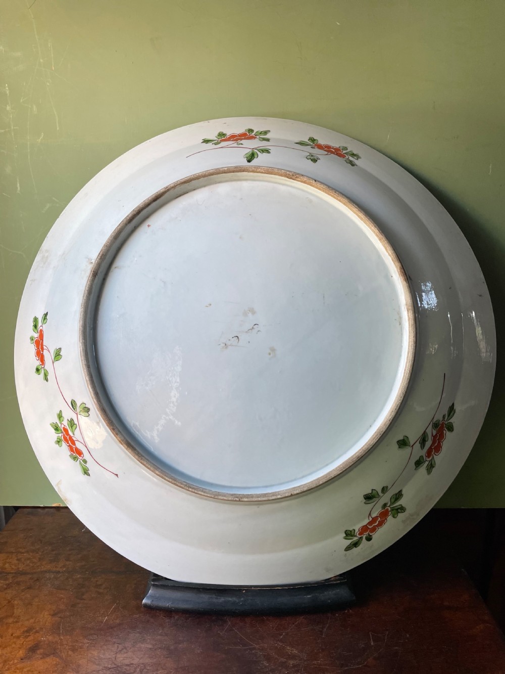 C19th dished porcelain charger in the early C18th Japanese Imari style by Samson. View XIII
