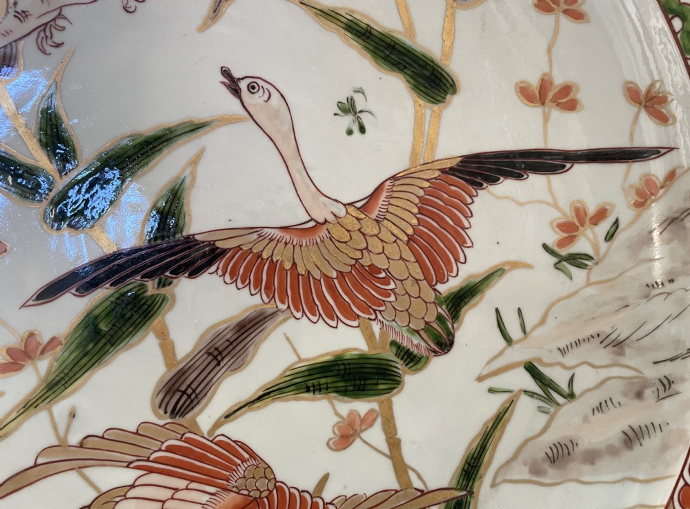C19th dished porcelain charger in the early C18th Japanese Imari style by Samson. View XXI