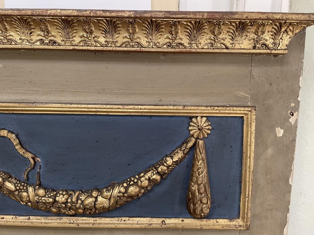 Early C19th French Empire style ‘trumeau’  mirror . View IX