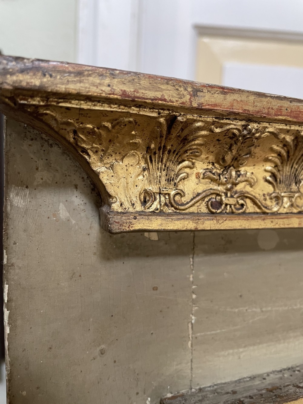 Early C19th French Empire style ‘trumeau’  mirror . View XV