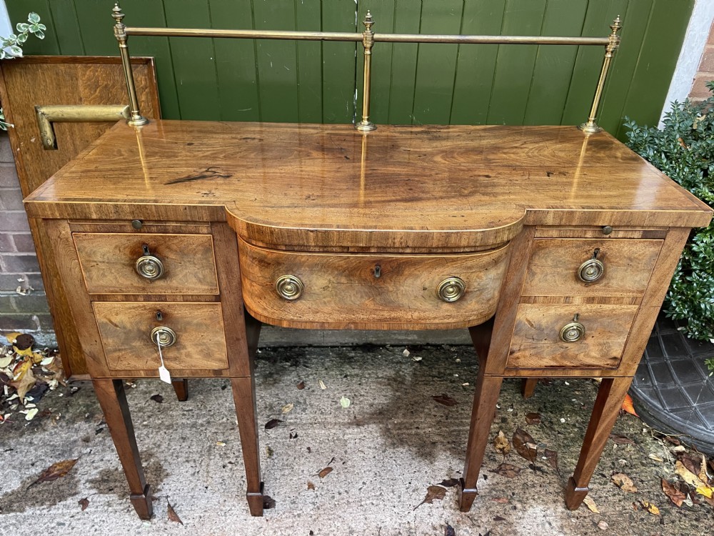 C18th George III Sheraton period mahogany sideboard View II