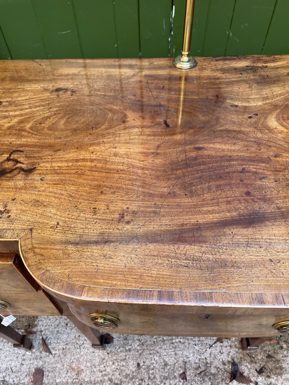 C18th George III Sheraton period mahogany sideboard View IX