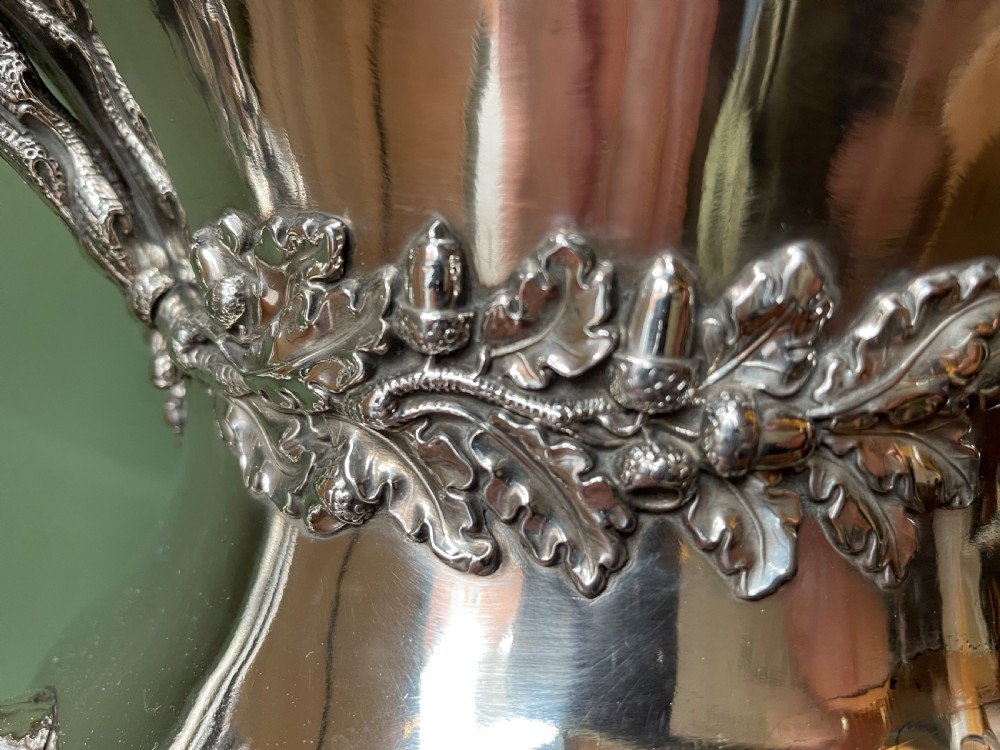 Pair of early C19th Regency period ‘ Old Sheffield Plate ‘ campana shaped wine coolers . View VI