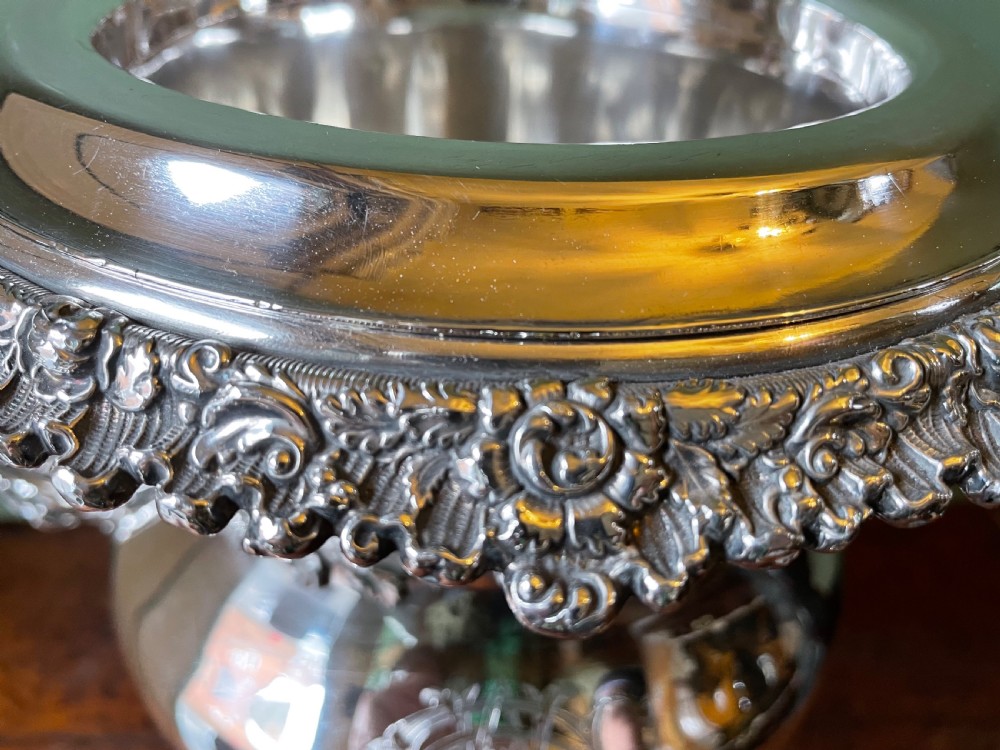 Pair of early C19th Regency period ‘ Old Sheffield Plate ‘ campana shaped wine coolers . View VII