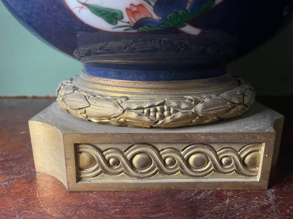 Pair of mid C19th French Chinese-style porcelain vases by Samson of Paris . View XIV