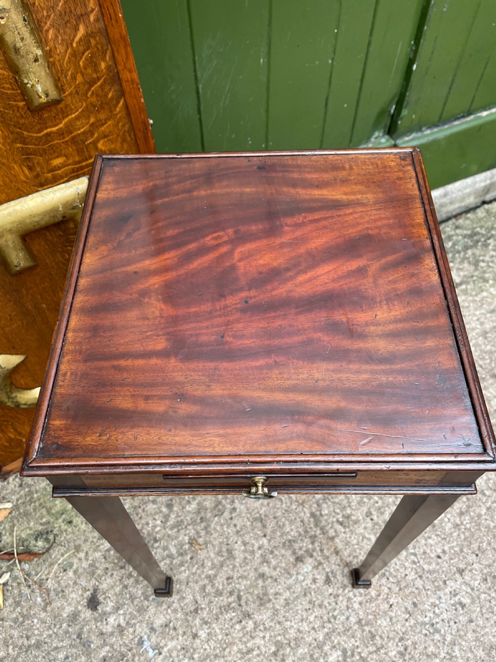 Late C18th George III period mahogany urn or kettle stand .  View IX
