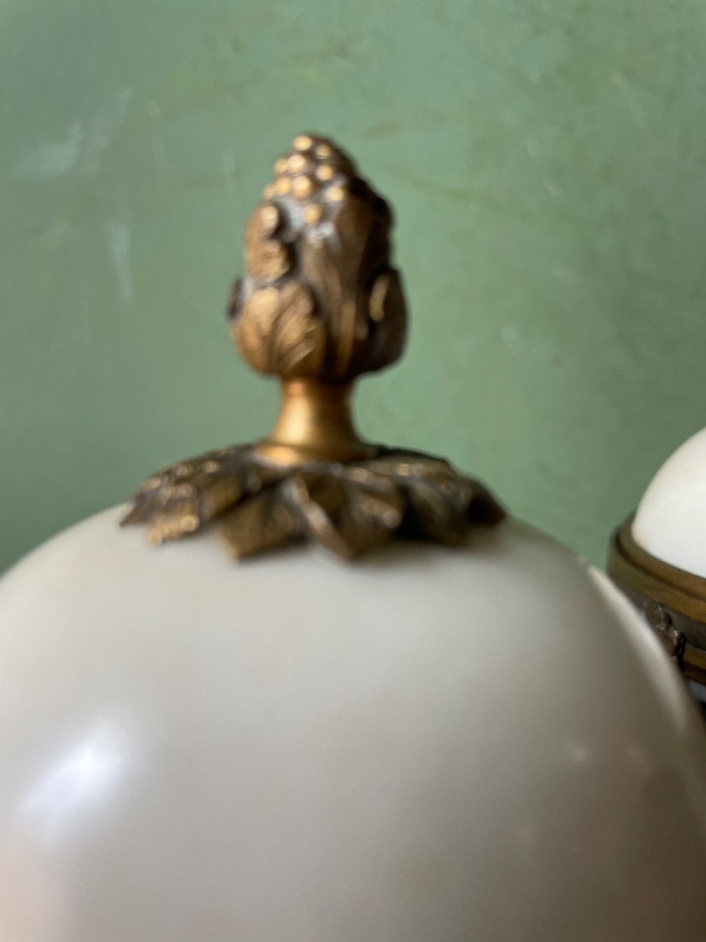 Pair of late C19th French ormolu-mounted marble reversible cassolettes in the C18th Louis XVI style. View X