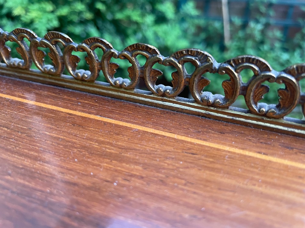 Late C19th/ early C20th Edwardian period inlaid rosewood desk by Edwards & Roberts . View XVII