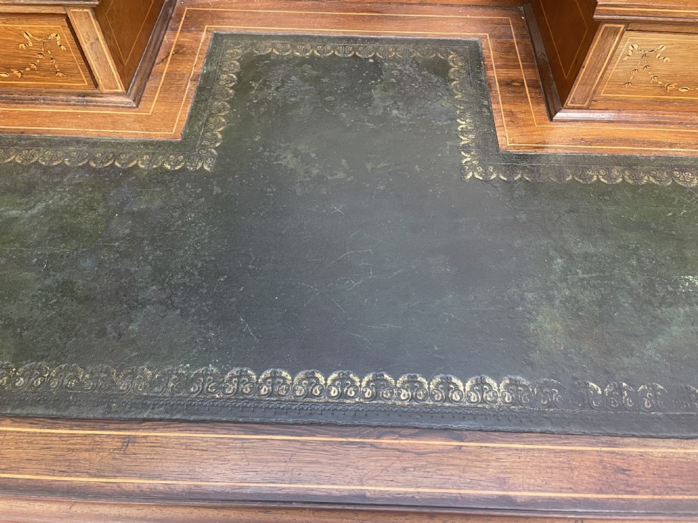 Late C19th/ early C20th Edwardian period inlaid rosewood desk by Edwards & Roberts . View VII