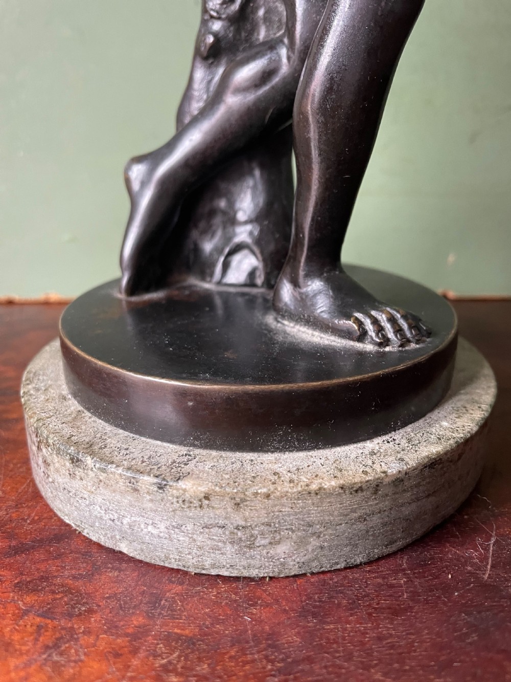 Late C19th Italian ‘Grand Tour’ souvenir bronze reduction after the antique, of the “Discobolus” .
 View VIII