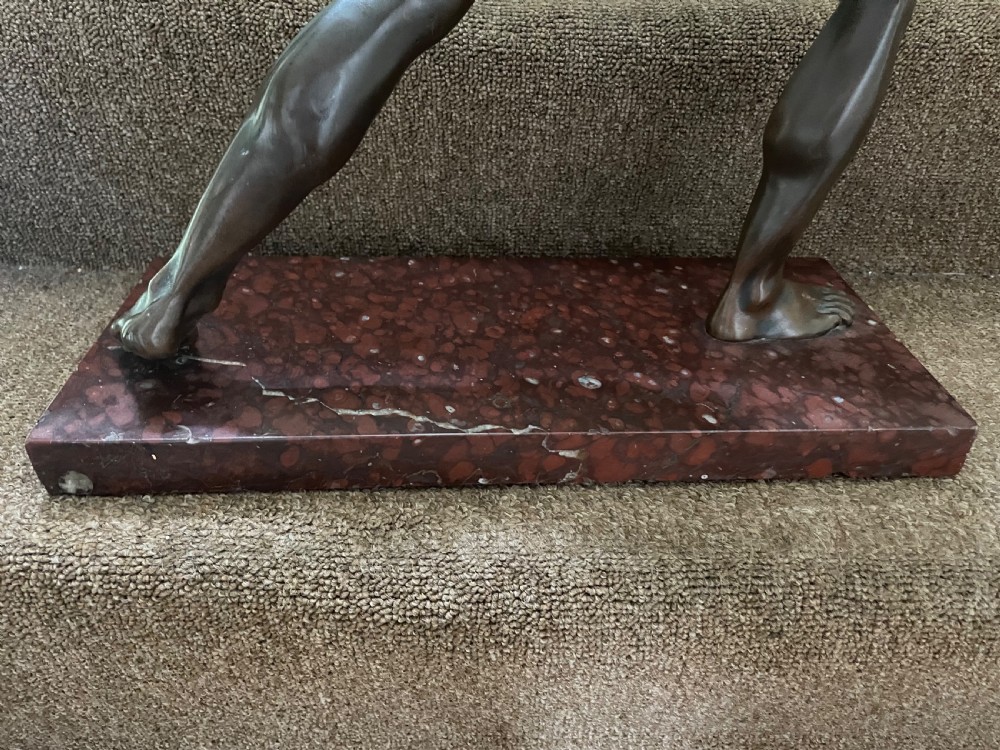 Large late C19th French ‘Grand Tour’ souvenir bronze study , after the antique, of “The Borghese Gladiator “. View XI