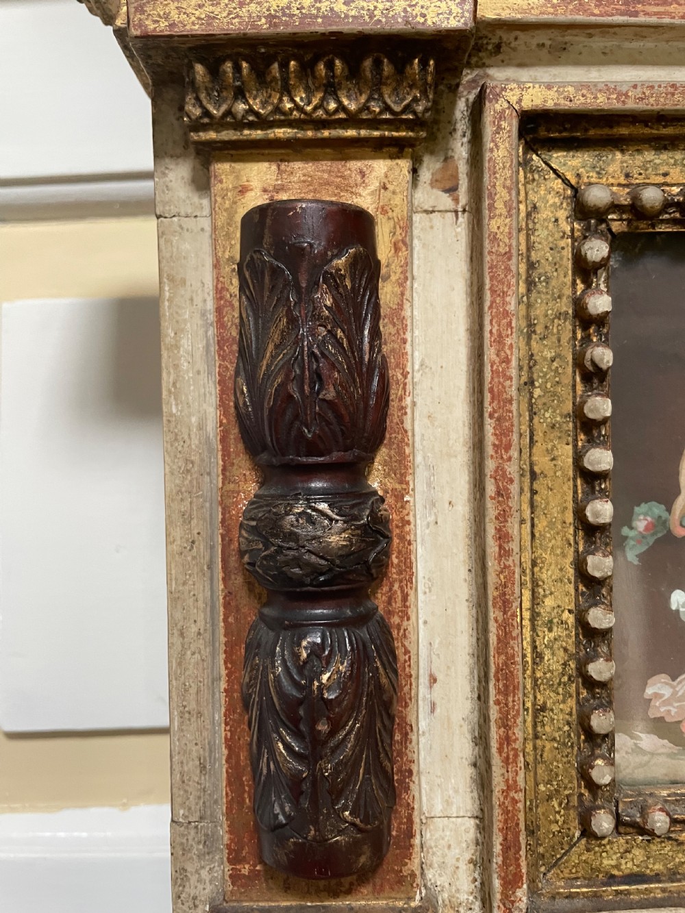 Early C19th Italian Neapolitan gilt-wood framed pier mirror. View XIII
