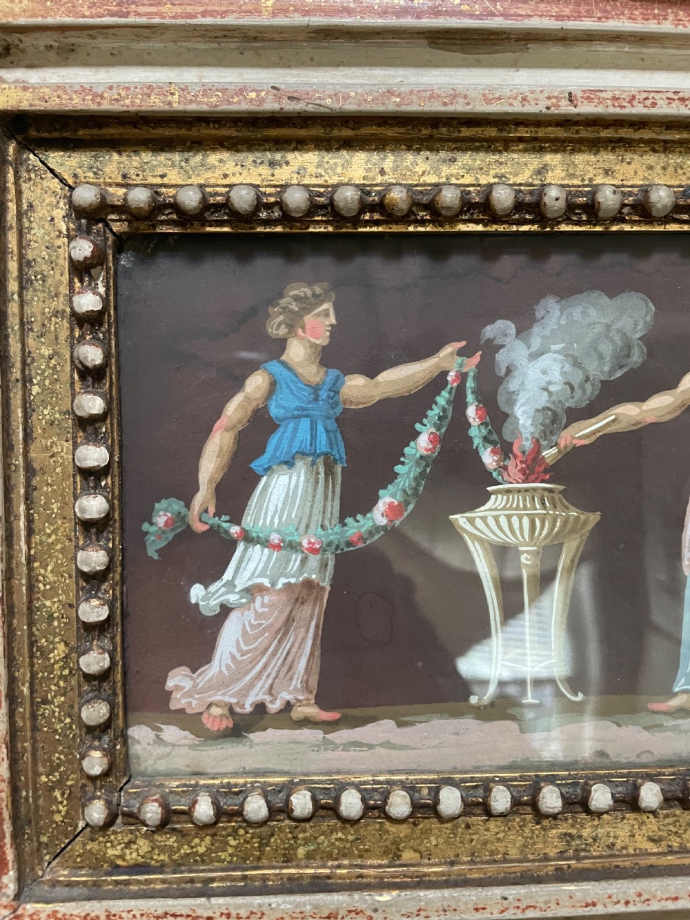 Early C19th Italian Neapolitan gilt-wood framed pier mirror. View XIV