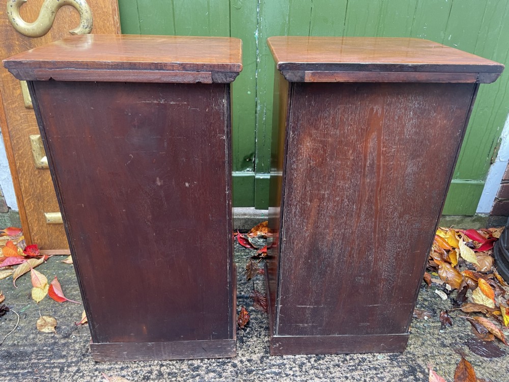 Pair of high quality mid C19th mahogany bedside pedestal cupboards. View XIV