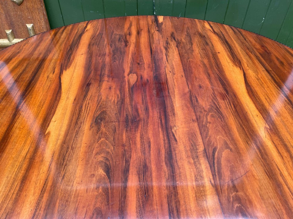 Superb quality early C19th Goncalo Alves circular centre table .  View XIV