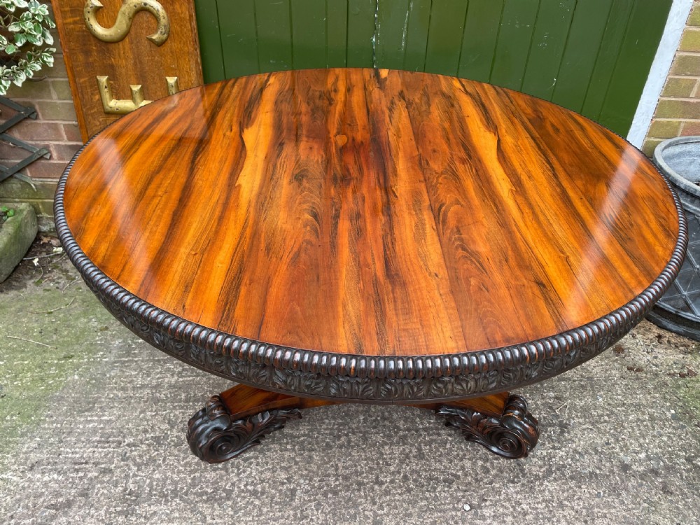 Superb quality early C19th Goncalo Alves circular centre table .  View XVIII