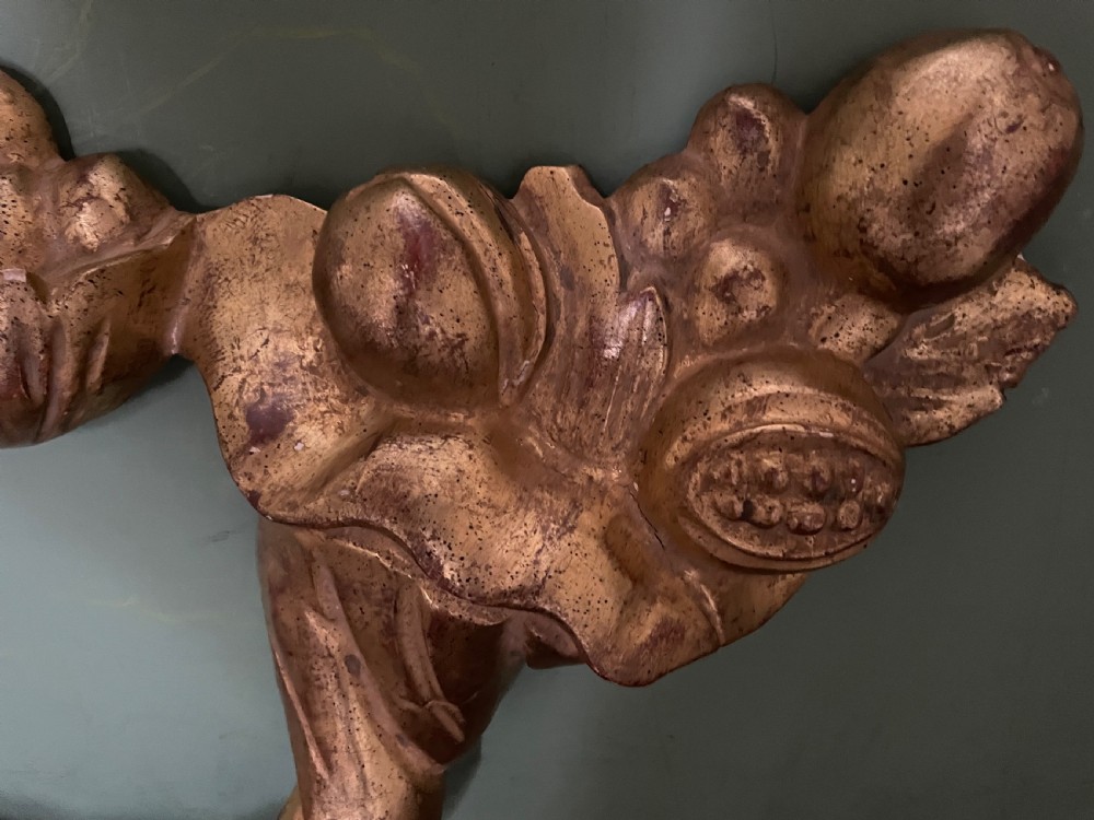 Mid C19th Italian carved giltwood wall appliqué . View III