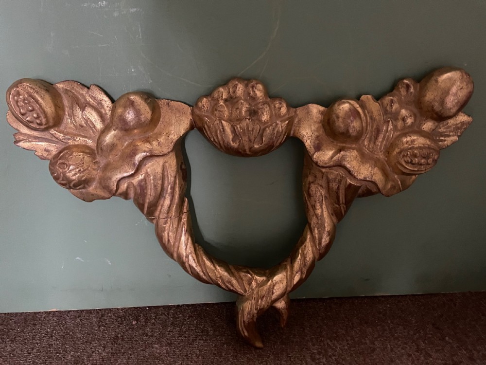 Mid C19th Italian carved giltwood wall appliqué . View IV