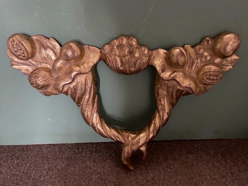 Mid C19th Italian carved giltwood wall appliqué . View VII