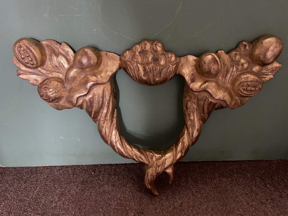 Mid C19th Italian carved giltwood wall appliqué . View VIII
