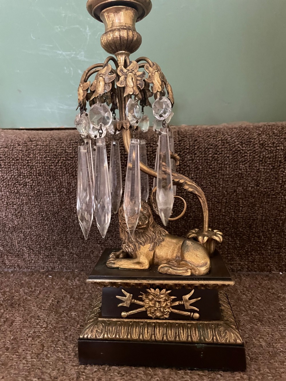 Late C19th French bronze and ormolu garniture of candelabras of Empire design . View XIII