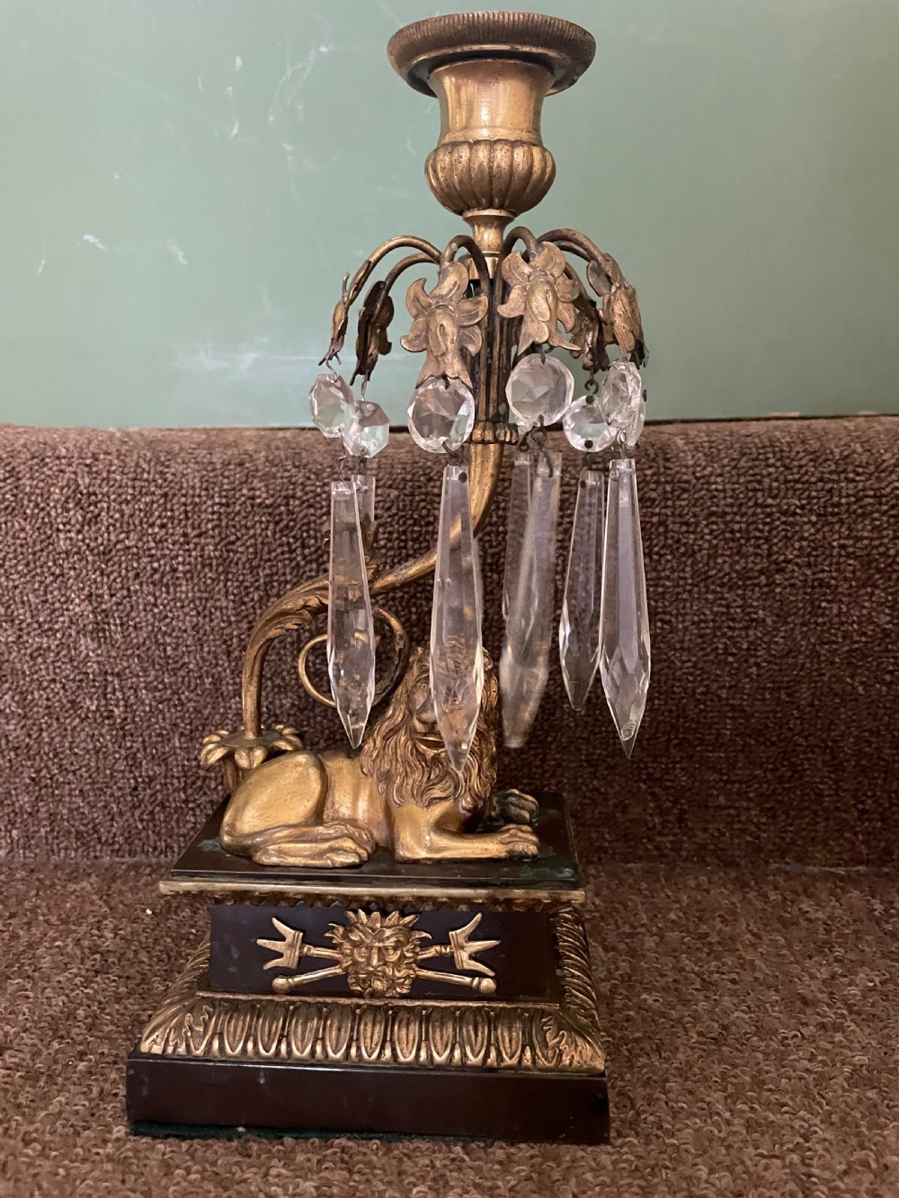 Late C19th French bronze and ormolu garniture of candelabras of Empire design . View XIV