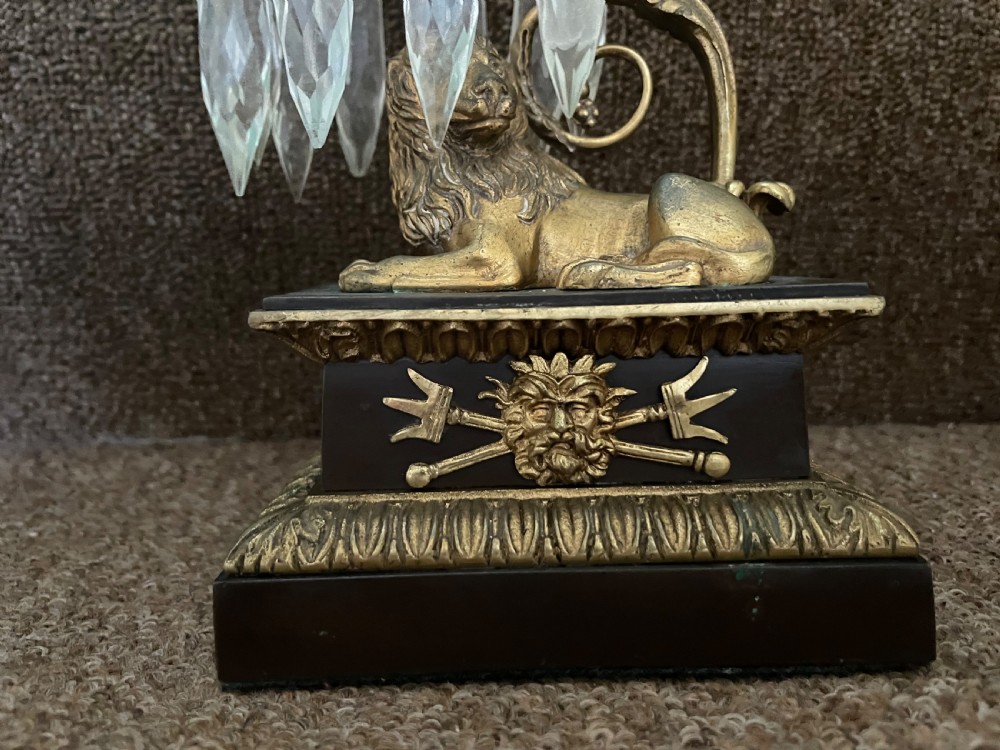 Late C19th French bronze and ormolu garniture of candelabras of Empire design . View XVI