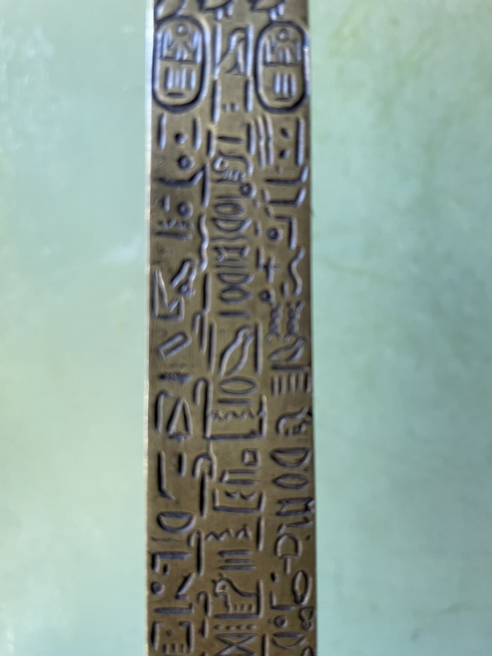 Pair of C19th French ‘Grand Tour’ souvenir bronze reductions of the Luxor obelisk.  View XI