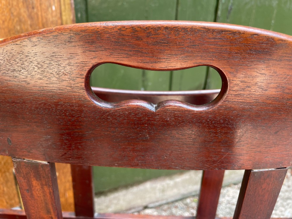 Early C19th late George III mahogany canterbury of unusually rare narrow scale and proportions. View VIII