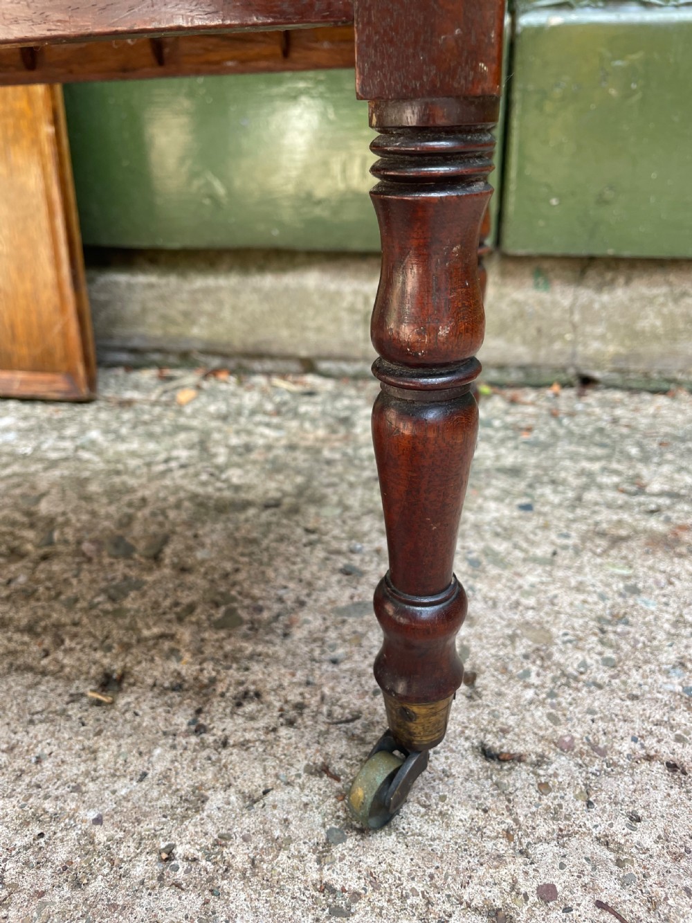 Early C19th late George III mahogany canterbury of unusually rare narrow scale and proportions. View IX