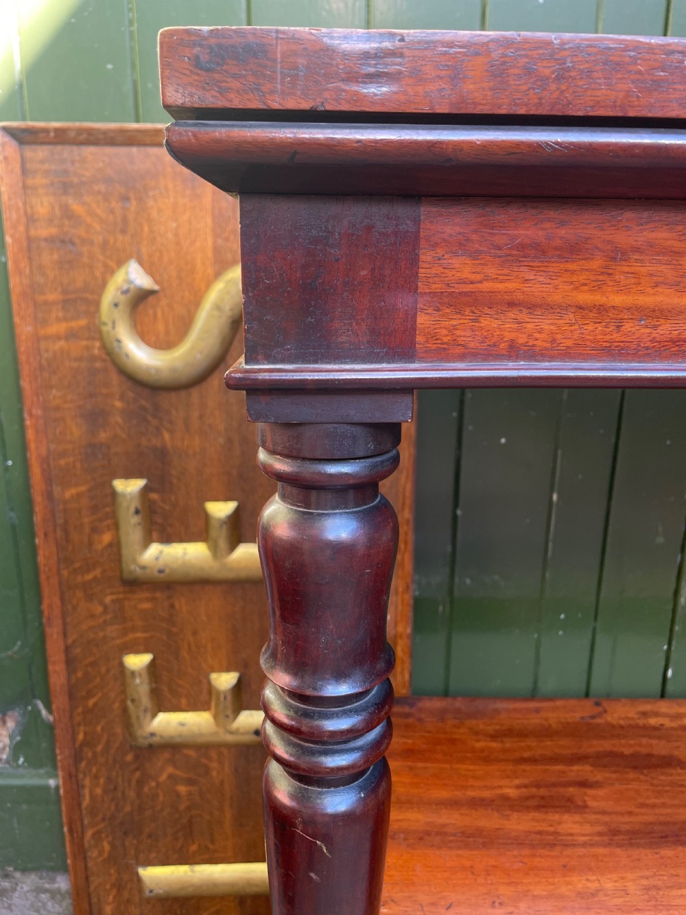 Early C19th George IV period mahogany 2-tier serving buffet or etagere. View III