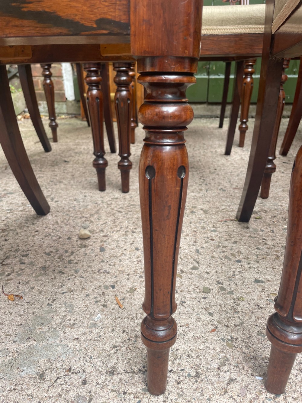 Fine quality set of 8 early C19th George IV period rosewood dining chairs. View V