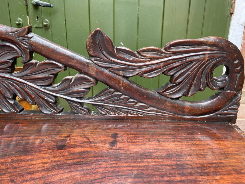 C19th Anglo-Indian carved padauk pedestal sideboard. View X