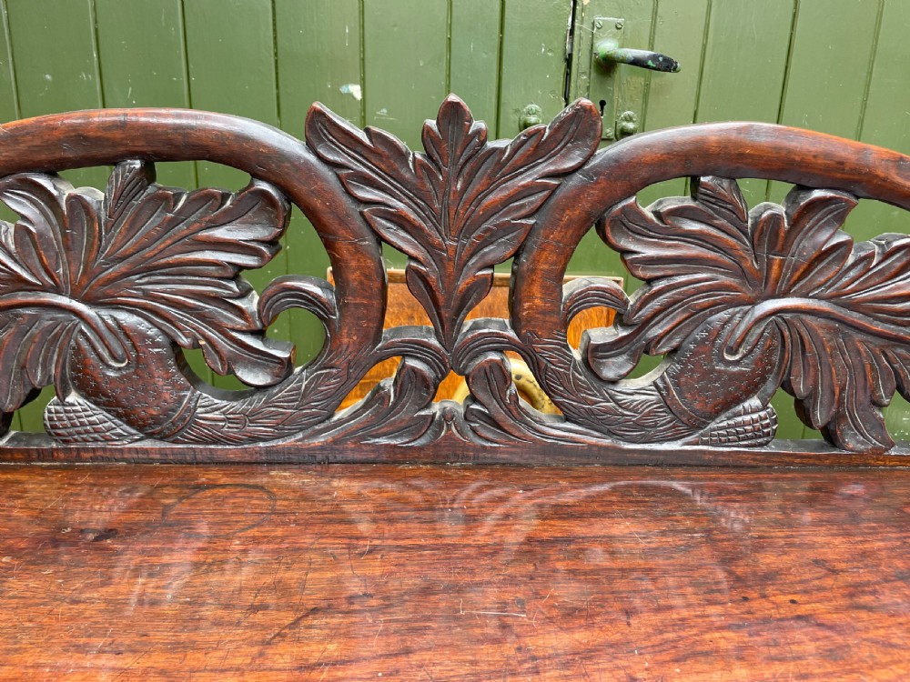 C19th Anglo-Indian carved padauk pedestal sideboard. View XI
