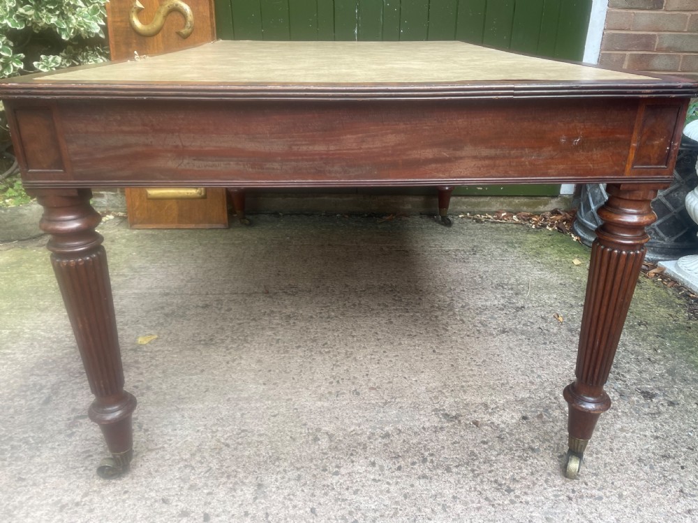 Fine quality early C19th Regency period mahogany 6-drawer ‘partners’ writing or library table . View VII